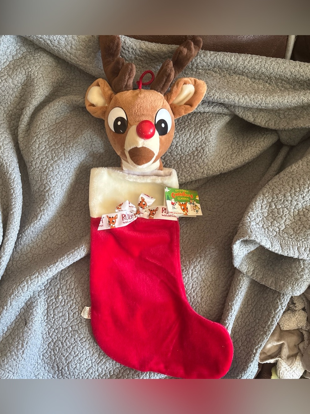 Rudolph Plush stocking
